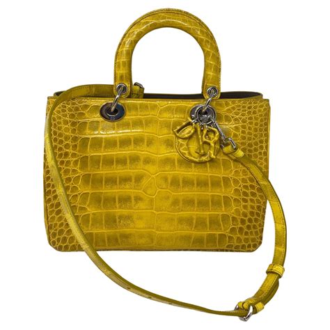 yellow ostrich lady dior